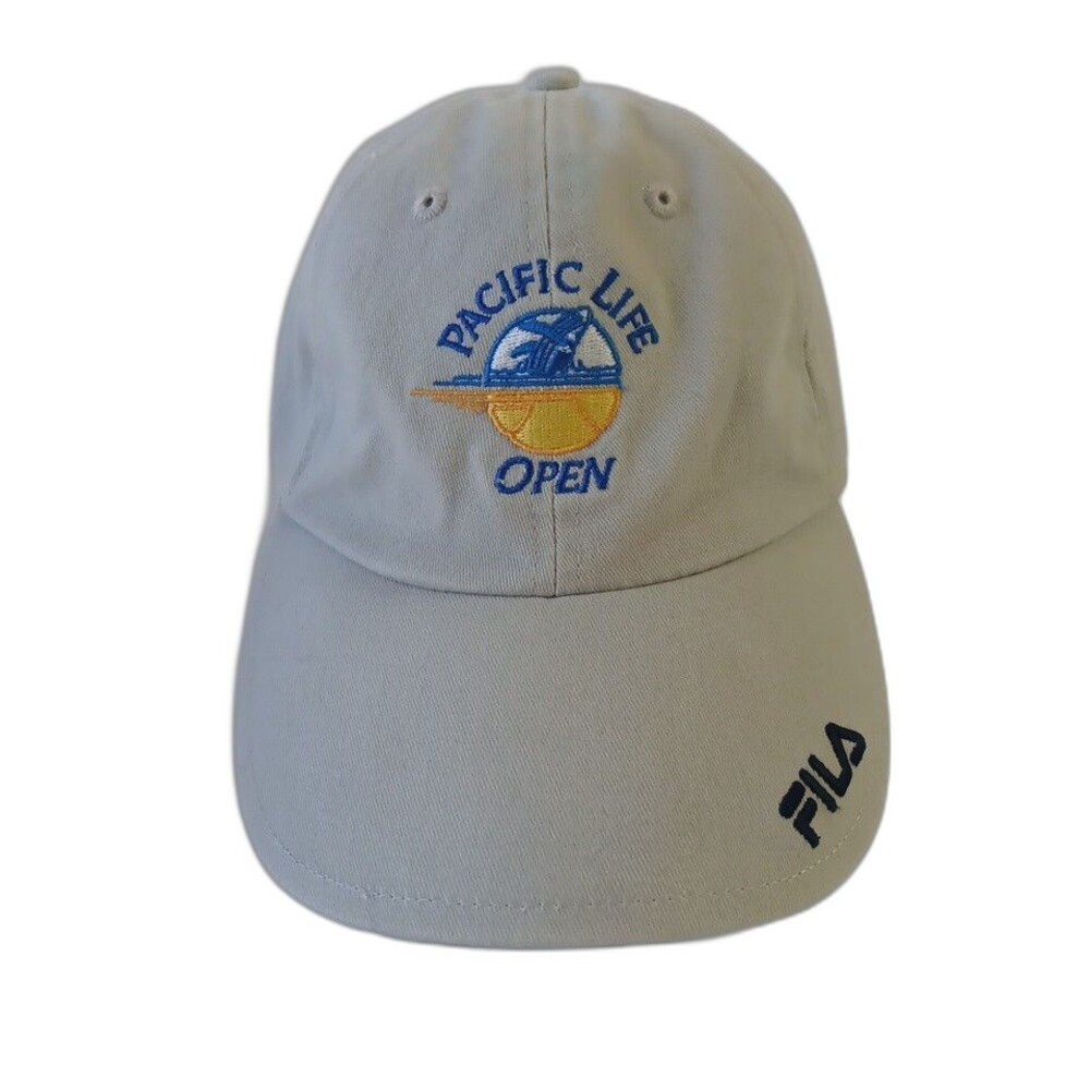 VTG Tennis Pacific Life Open FILA One Size Strap-back Adjustable Unisex Hat Cap